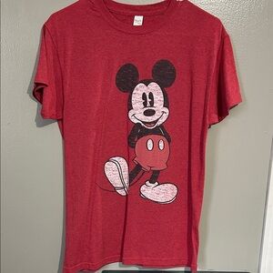 Red Mickey Mouse Short Sleeve Tee